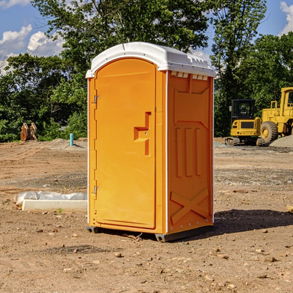 how often are the porta potties cleaned and serviced during a rental period in Okreek SD